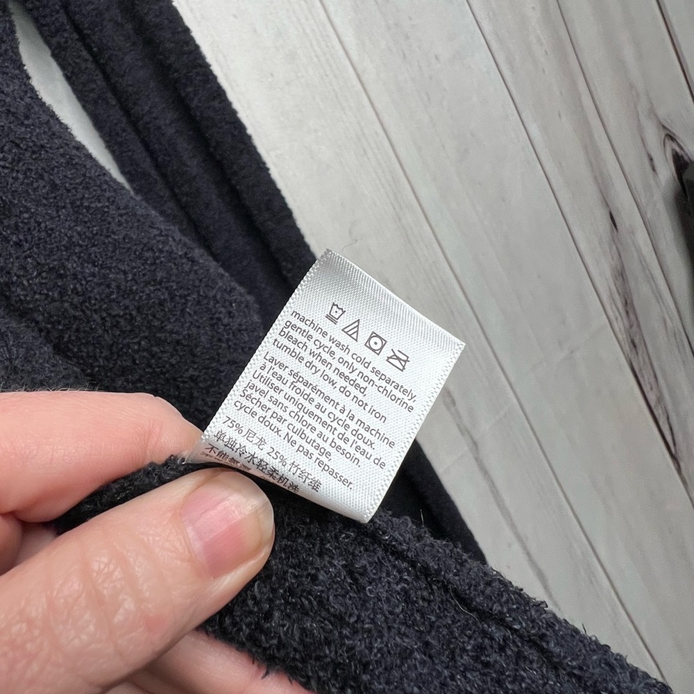 Barefoot Dreams Charcoal Open-Front Cardigan - Picture 5 of 7